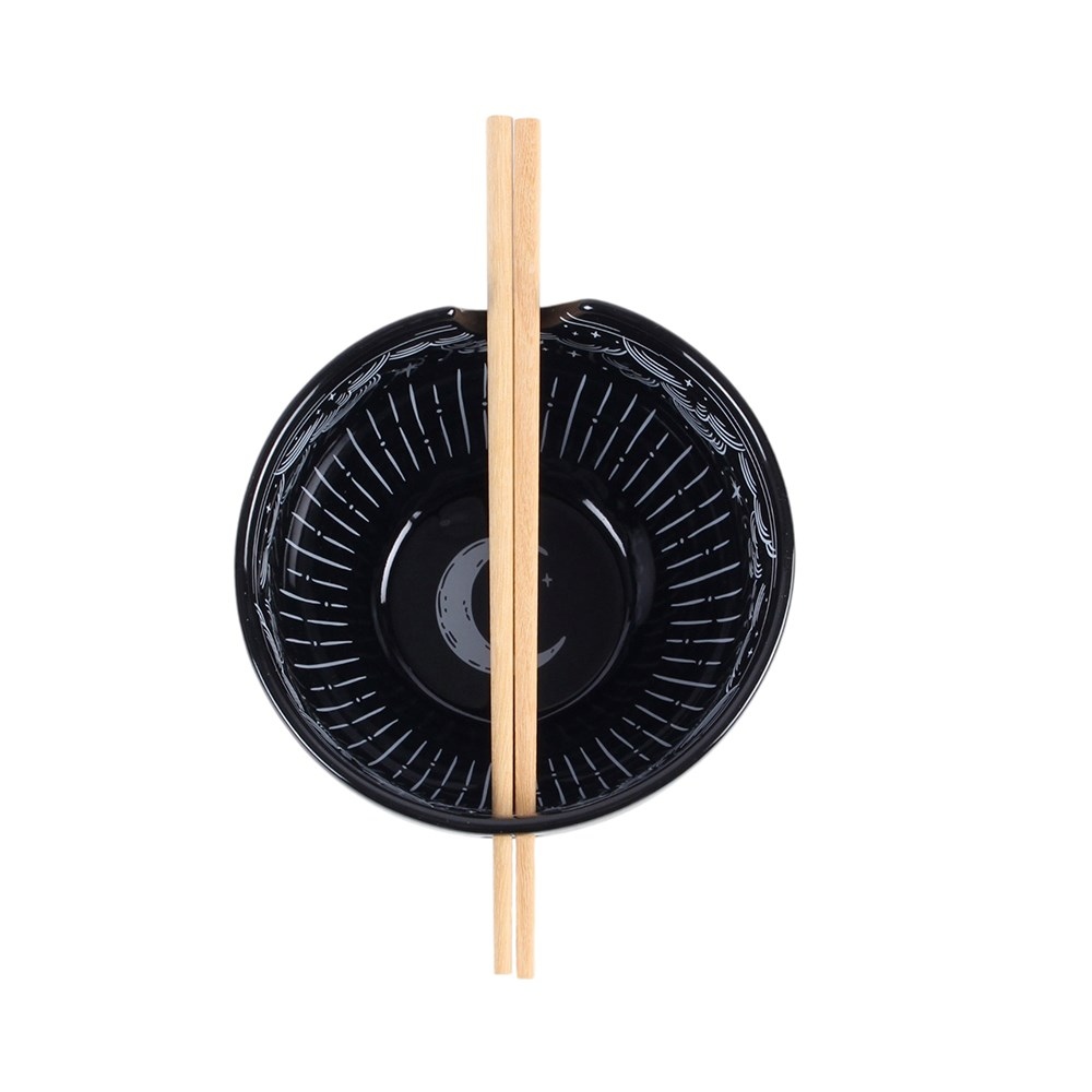 Something Different - Spellbound Sky Noodle and Chopsticks Set SchÃ¼ssel - Schwarz/WeiÃŸ